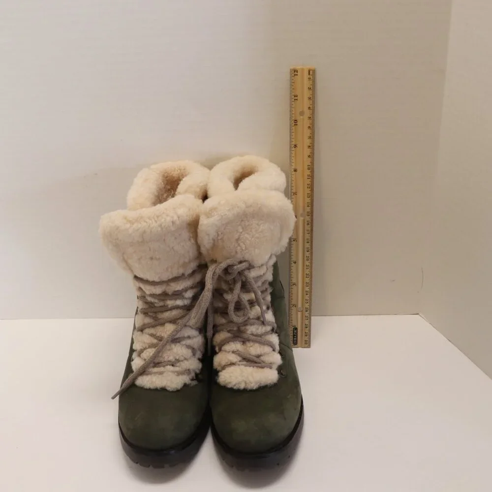 UGG Woman's Fur Lined Winter Boots Size‎ 6 Made in Vietnam Brown